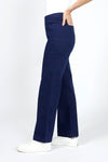 Holland Ave Diana Wide Leg Jean in Denim. Pull on pant with hidden elastic waistband and faux front fly. Smooth fit through stomach widens to hem. 30" inseam._t_34940573909192