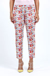 Holland Ave Sammy Watercolor Ankle Pant in Multi.  Abstract impressionist print in multi shades.  No waistband pull on pant.  Snug through hip and tapers slightly to hem.  28" inseam.  Relaxed fit._t_34729787490504