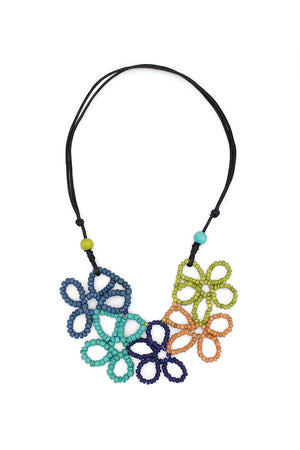 Beaded Flower Necklace_35077133631688