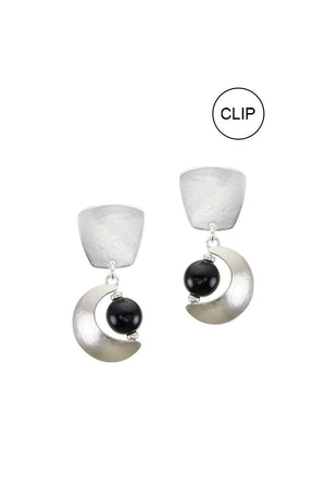 Crescent Bead Clip-On Earrings_34999851974856