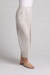 Sympli Narrow Lantern Pant in Cashew,. Yoke waistband and balloon leg with 2 front pockets. 25" inseam._t_34785104855240