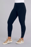 The Sympli Quest Legging in Navy is the lightest, most comfortable legging around! This everyday legging features side button closures at the outer ankles. The subtle details make this a terrific bottom layering piece under a tunic. It doesn't add bulk, it just provides coverage!_t_34446727250120