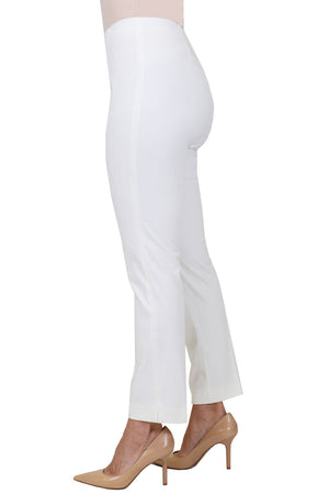 Holland Ave Sammy Denim Ankle PantHolland Ave Sammy Denim Ankle Pant in White. Pull on hidden waistband pant with faux zipper placket. Snug through hip and thigh falls straight to hem. 28" inseam._8326619856994