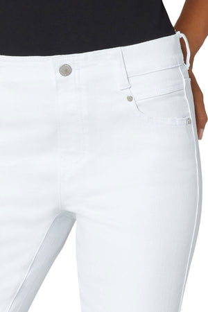 Liverpool Gia Glider Ankle Skinny in White. Pull on jean with faux front pocket. 2 rear patch pockets. 28" inseam.Liverpool Gia Glider Ankle Skinny in White. Pull on jean with faux front pocket. 2 rear patch pockets. 28" inseam._32355610067144
