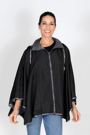 Protect your self from those pesky rain drops! Stay dry with the Sporty Rap! Easily folds up in a pouch to fit in your bag, this Sporty Rap zippers on to protect you in a hurry. Hidden inside the collar is a folded up hood to protect your hair too! Pack in your handbag for all your outside events. If you live in Florida, you never know when it will rain!_33794736718024