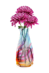 Rize expandable vase, abstract swirl of colors, 10.25x6.25, BPA Free plastic_t_31836607512776