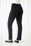 Sympli Narrow Pant Long in Black.  31" inseam.  Elastic waist slim pant with side slits._t_30900601454792