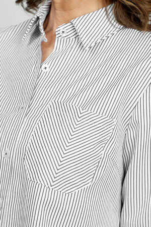 Cali Girls Stripe Blouse with Herringbone Pocket_61333267317102