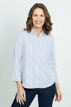 Cali Girls Stripe Blouse with Herringbone Pocket_t_61333267284334