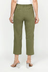 Holland Ave Patch Pocket Crop in 
Army.  1 3/4" elastic waistband.  2 front deep pockets, 2 rear patch pockets.  Snug through hip, falls wide to hem.  24 1/2" inseam._t_61395054690670
