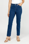 Holland Ave Sadie 5 Pocket Jean in Denim.  Medium blue wash 5 pocket jean with button and zip closure.  Mid rise.  Snug through stomach and hip, falls straight to hem.  29" inseam._t_60220229419374