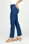 Holland Ave Sadie 5 Pocket Jean in Denim.  Medium blue wash 5 pocket jean with button and zip closure.  Mid rise.  Snug through stomach and hip, falls straight to hem.  29" inseam._t_60220229353838