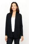 Metric Open Cardi with Pockets in Black. Open front knit with long sleeves and front pouch pockets with rib trim.  Rolled edges.  Relaxed fit._t_61201741119854