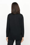 Metric Open Cardi with Pockets in Black. Open front knit with long sleeves and front pouch pockets with rib trim.  Rolled edges.  Relaxed fit._t_61201741152622
