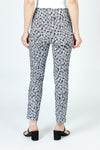 Lisette L Montreal Stretch Dot Ankle Pant in Black/White.  Sketched oblong dots print.  3" waistband pull on pant with tummy control.  Snug through stomach and hip and thigh.  Slim leg.  28" inseam._t_59950051918190