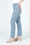 Lisette L Montreal Pebble Ankle Pant in Multi.  3" waistband with tummy control.  Snug through stomach, hip and thigh.  Slim leg.  28" inseam._t_59957334507886