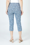 Lisette L Montreal Pebble Capri in Multi.  3" waistband pull on with tummy control.  2 front slash pockets.  Snug through stomach, hip and thigh.  21 1/2" inseam._t_59957312913774