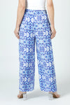 Top Ligne Kaleidoscope Airflow Wide Leg Pant in Blue.  Geometric print in shades of blue.  1 1/2" elastic waistband.  2 front slash pockets.  Wide flowing leg.  12" leg opening.  28" inseam._t_59980469469550