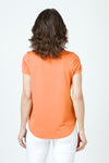 Top Ligne High Low Tee in Cantalope.  Crew neck short sleeve top with curved high low hem.  Relaxed fit._t_60003087188334