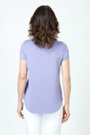Top Ligne High Low Tee in Lilac.  Crew neck short sleeve top with curved high low hem.  Relaxed fit._t_60003087319406