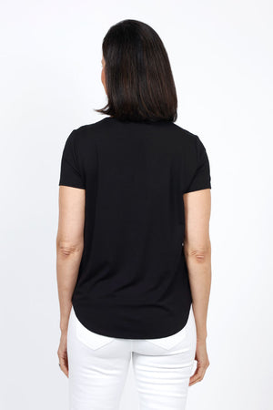 Top Ligne Solid High/Low Short Sleeve Tee_35322622836936