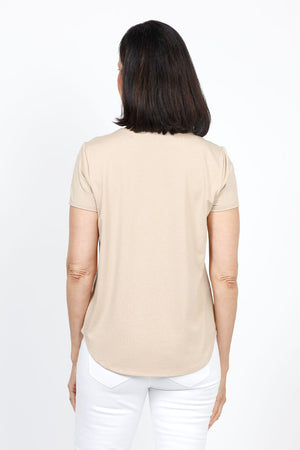Top Ligne Solid High/Low Short Sleeve Tee_35322622869704