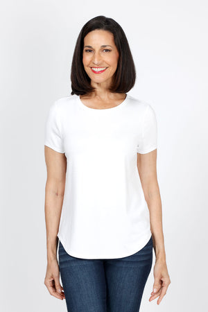Top Ligne Solid High/Low Short Sleeve Tee_35322622705864