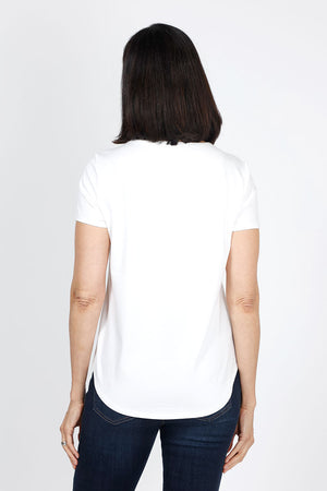 Top Ligne Solid High/Low Short Sleeve Tee_35322622640328