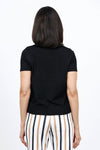 Ten Oh 8 Short Sleeve Sweater in Black. Crew neck short sleeve sweater. Rib trim at hem. Classic fit._t_34667569184968