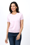 Ten Oh 8 Short Sleeve Sweater in Pink.  Crew neck short sleeve sweater.  Rib trim at hem. Classic fit._t_34667569119432