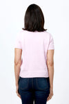 Ten Oh 8 Short Sleeve Sweater in Pink. Crew neck short sleeve sweater. Rib trim at hem. Classic fit._t_34667569152200