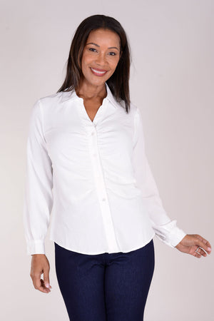 Cali Girls Ruched Front Blouse_34313028534472