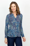 Cali Girls Mixed Paisley Print Pleated Blouse_t_61344235159918