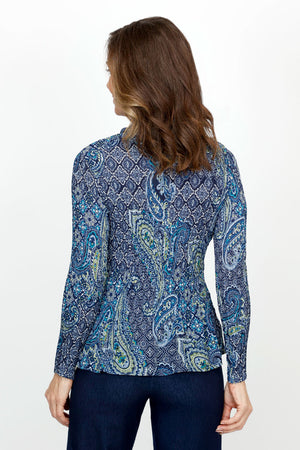 Cali Girls Mixed Paisley Print Pleated Blouse_61344235192686