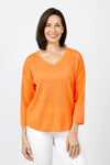 Ten Oh 8 Perforated Dolman V Neck Sweater_t_60077015269742