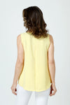 Top Ligne Airflow Swing Tank in Banana.  Crew neck sleeveless a line tank with curved hem.  A line swing shape.  Relaxed fit._t_59980365693294