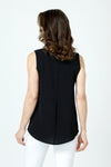 Top Ligne Airflow Swing Tank in Black.  Crew neck sleeveless a line tank with curved hem.  A line swing shape.  Relaxed fit._t_59980365660526