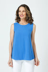 Top Ligne Airflow Swing Tank in Marine.  Crew neck sleeveless a line tank with curved hem.  A line swing shape.  Relaxed fit._t_59980365529454