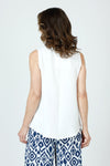 Top Ligne Airflow Swing Tank in White.  Crew neck sleeveless a line tank with curved hem.  A line swing shape.  Relaxed fit._t_59980365726062