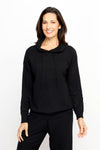 Organic Rags Solid Hoodie in Black.  Crew neck with attached drawstring hood.  Long sleeves.  Rib trim at hem and cuff.  Relaxed fit._t_61741079953774