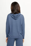 Organic Rags Solid Hoodie in Denim.  Crew neck with attached drawstring hood.  Long sleeves.  Rib trim at hem and cuff.  Relaxed fit._t_61741080052078