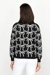 Ten Oh 8 Bows Crew Sweater in Black with grid of white intarsia bows.  Crew neck, long sleeve sweater with solid rib at neck, hem and cuff.  Relaxed fit._t_61228819153262