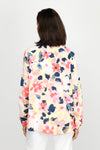 Top Ligne Flowers Airflow Button Down in Multi.  Abstract floral print in pinks and blues.  Pointed collar button down with notched v neck.  Long sleeves with button cuffs.  Relaxed fit._t_60220247310702