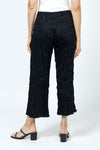 Top Ligne Crinkle Crop in Black.  Elastic waist pull on crop pant.  Sewn edges._t_35169928020168