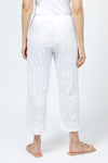 Top Ligne Crinkle Crop in White.  Elastic waist pull on crop pant.  Sewn edges._t_35169927987400