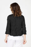 Top Ligne Crinkle Crop Cardigan in Black.  Lightly textured crop open front cardigan with draped neckline.  3/4 length draped sleeve.  Relaxed fit._t_59845674598766