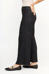 Top Ligne Soft Knit Seamed Pant in Black.  Elastic waist wide leg draped pant.  Deep front pockets.  Solid sewn edging around pocket and hem.  28" inseam._t_61516733219182