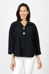 Top Ligne Crinkle Button Polo Top_t_60044080447854