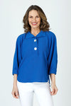 Top Ligne Crinkle Button Polo Top_t_60018658115950