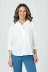 Top Ligne Crinkle Button Polo Top_t_60018658247022
